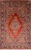 Moshk Abad Red Hand Knotted 106 X 166  Area Rug 100-76325 Thumb 0