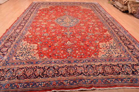 Mahal Red Hand Knotted 100 X 149 Area Rug 100-76335 Image 4