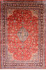 Mahal Red Hand Knotted 100 X 149  Area Rug 100-76335 Thumb 0