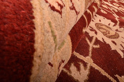 Jaipur Red Hand Knotted 120 X 155 Area Rug 100-76338 Image 10