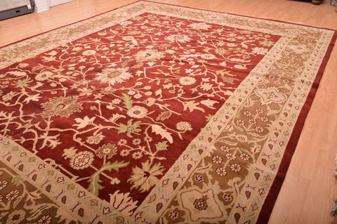 Jaipur Red Hand Knotted 120 X 155 Area Rug 100-76338 Image 1