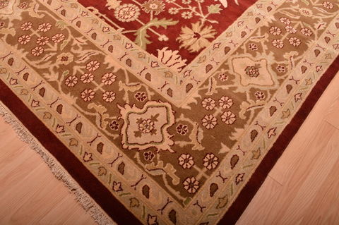 Jaipur Red Hand Knotted 120 X 155 Area Rug 100-76338 Image 2