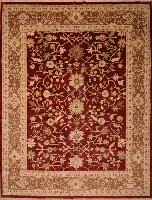 Jaipur Red Hand Knotted 120 X 155 Area Rug 100-76338 Image 0