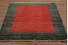 Gabbeh Red Hand Knotted 41 X 51 Area Rug 155-76339 Thumb 1
