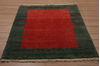 Gabbeh Red Hand Knotted 41 X 51 Area Rug 155-76339 Thumb 2