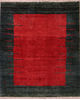 Gabbeh Red Hand Knotted 41 X 51 Area Rug 155-76339 Thumb 0