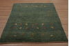 Gabbeh Green Hand Knotted 43 X 59 Area Rug 155-76340 Thumb 1