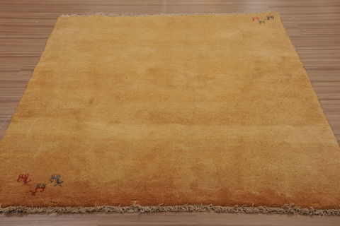 Gabbeh Beige Hand Knotted 33 X 65 Area Rug 155-76349 Image 1