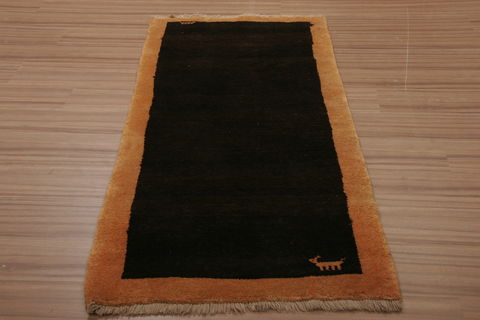 Gabbeh Multicolor Hand Knotted 29 X 64 Area Rug 155-76354 Image 2
