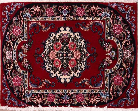 Tabriz Red Hand Knotted 24 X 31  Area Rug 155-76373 Image 0