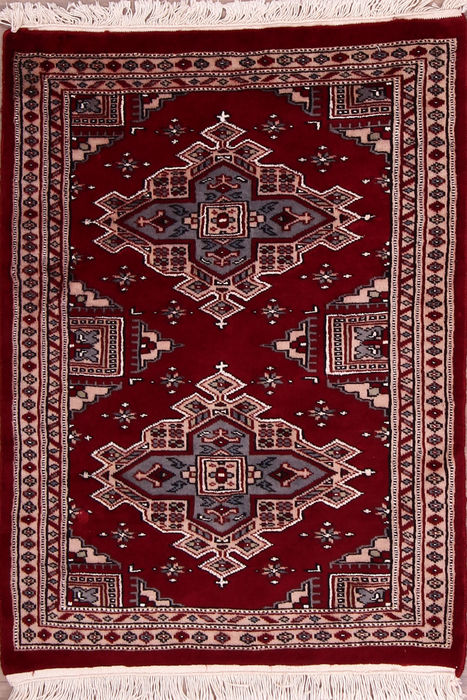 Bokhara Multicolor Hand Knotted 20 X 31 Area Rug 155-76380 Image 0