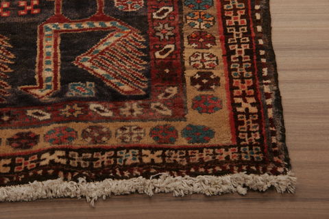 Meshkin Multicolor Runner Hand Knotted 35 X 103 Area Rug 155-76387 Image 5