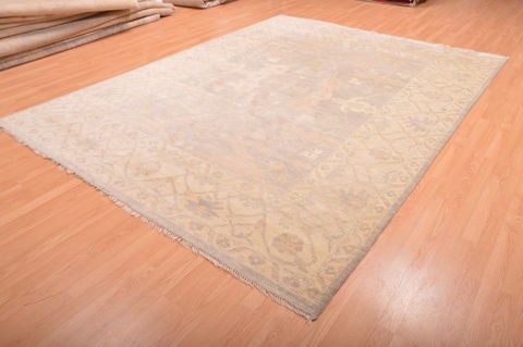 Oushak Beige Hand Knotted 82 X 1010  Area Rug 100-76389 Image 12