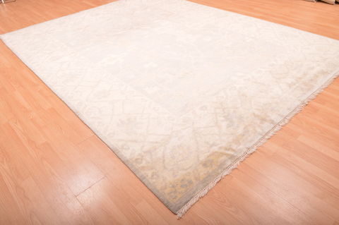 Oushak Beige Hand Knotted 82 X 1010  Area Rug 100-76389 Image 16