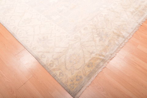 Oushak Beige Hand Knotted 82 X 1010  Area Rug 100-76389 Image 17