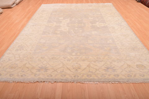 Oushak Beige Hand Knotted 82 X 1010  Area Rug 100-76389 Image 1