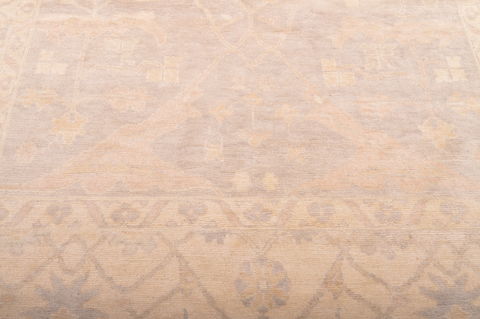 Oushak Beige Hand Knotted 82 X 1010  Area Rug 100-76389 Image 3