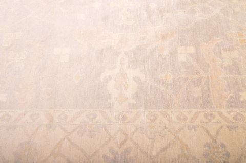 Oushak Beige Hand Knotted 82 X 1010  Area Rug 100-76389 Image 6