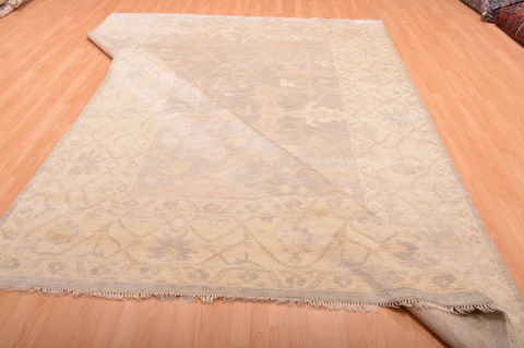 Oushak Beige Hand Knotted 82 X 1010  Area Rug 100-76389 Image 9