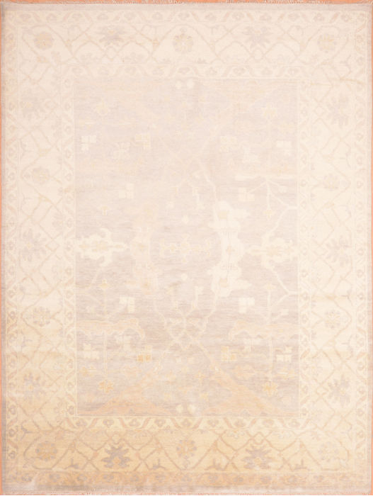Oushak Beige Hand Knotted 82 X 1010  Area Rug 100-76389 Image 0