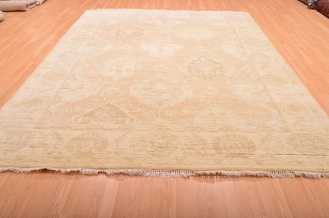 Oushak Beige Hand Knotted 82 X 100 Area Rug 100-76390 Image 12