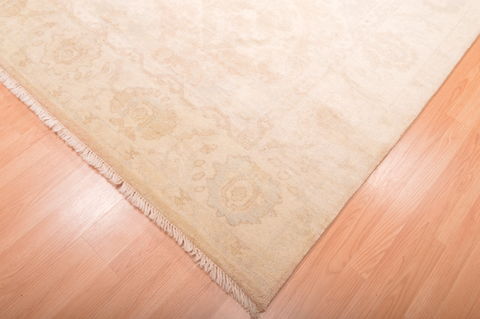 Oushak Beige Hand Knotted 82 X 100 Area Rug 100-76390 Image 19