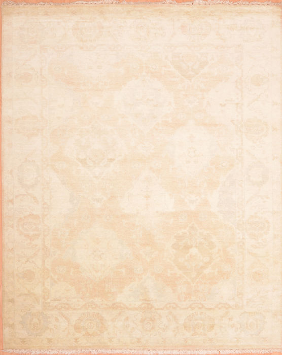 Oushak Beige Hand Knotted 82 X 100 Area Rug 100-76390 Image 0