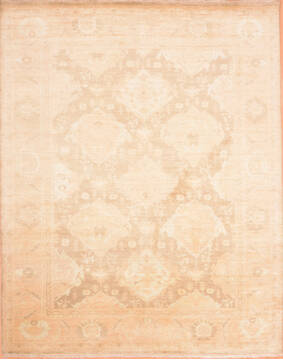 Oushak Beige Hand Knotted 7'10" X 9'11"  Area Rug 100-76393