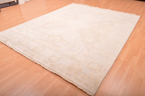 Oushak Beige Hand Knotted 711 X 911 Area Rug 100-76395 Image 15