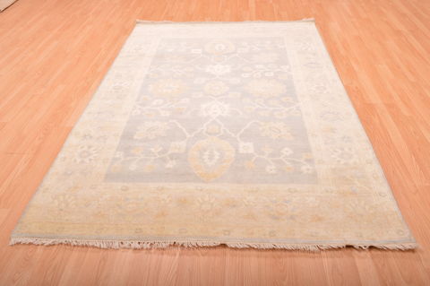 Oushak Blue Hand Knotted 57 X 711 Area Rug 100-76399 Image 16