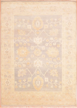 Indian Oushak Blue Rectangle 6x9 ft Wool Carpet 76399