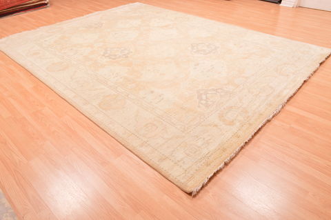 Oushak Beige Hand Knotted 89 X 118 Area Rug 100-76400 Image 13