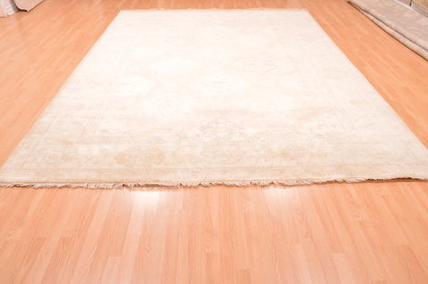 Oushak Beige Hand Knotted 89 X 118 Area Rug 100-76400 Image 14