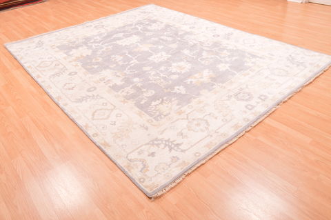 Oushak Beige Hand Knotted 80 X 911  Area Rug 100-76401 Image 12