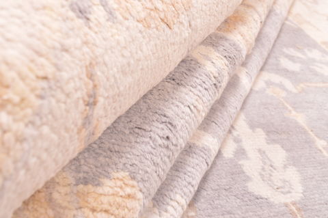 Oushak Beige Hand Knotted 80 X 911  Area Rug 100-76401 Image 6