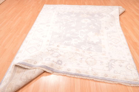 Oushak Beige Hand Knotted 80 X 911  Area Rug 100-76401 Image 7