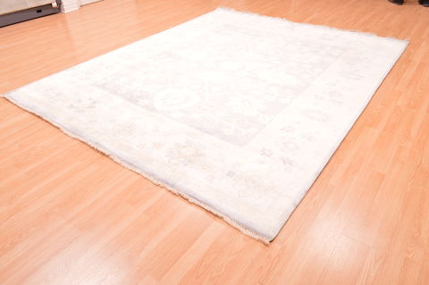 Oushak Grey Hand Knotted 80 X 911 Area Rug 100-76402 Image 6
