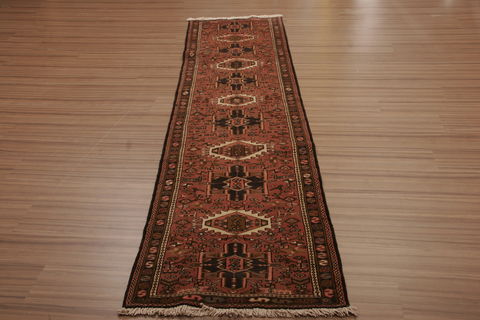 Karajeh Multicolor Runner Hand Knotted 25 X 108 Area Rug 155-76409 Image 1