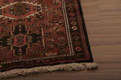 Karajeh Multicolor Runner Hand Knotted 25 X 108 Area Rug 155-76409 Image 3
