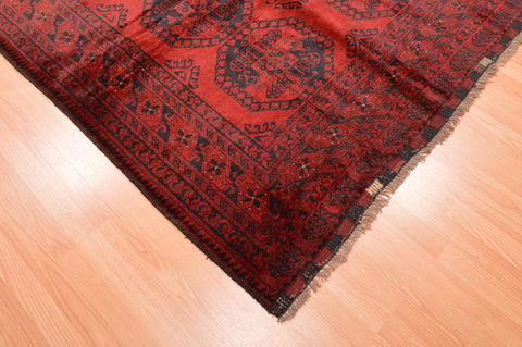 Kunduz Red Hand Knotted 74 X 97 Area Rug 100-76411 Image 11