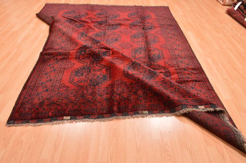 Kunduz Red Hand Knotted 74 X 97 Area Rug 100-76411 Image 16