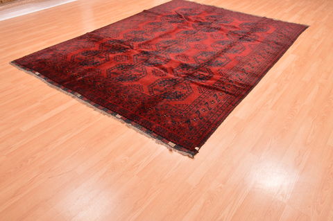 Kunduz Red Hand Knotted 74 X 97 Area Rug 100-76411 Image 2