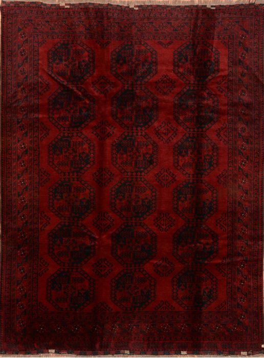 Kunduz Red Hand Knotted 74 X 97 Area Rug 100-76411 Image 0