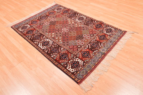 Baluch Multicolor Hand Knotted 39 X 55 Area Rug 100-76420 Image 14