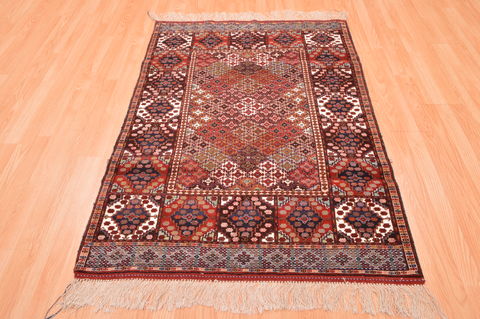 Baluch Multicolor Hand Knotted 39 X 55 Area Rug 100-76420 Image 15