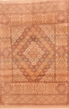 Afghan Baluch Beige Rectangle 4x6 ft Wool Carpet 76422