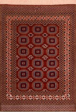 Baluch Red Hand Knotted 3'10" X 5'4"  Area Rug 100-76423