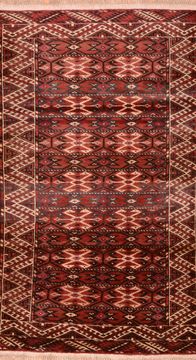 Afghan Baluch Red Rectangle 5x7 ft Wool Carpet 76427