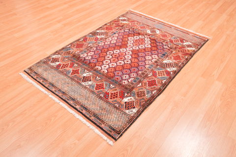 Baluch Multicolor Hand Knotted 39 X 57 Area Rug 100-76428 Image 2