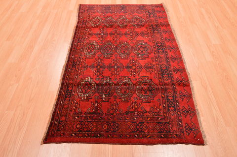 Baluch Red Hand Knotted 35 X 59 Area Rug 100-76432 Image 1
